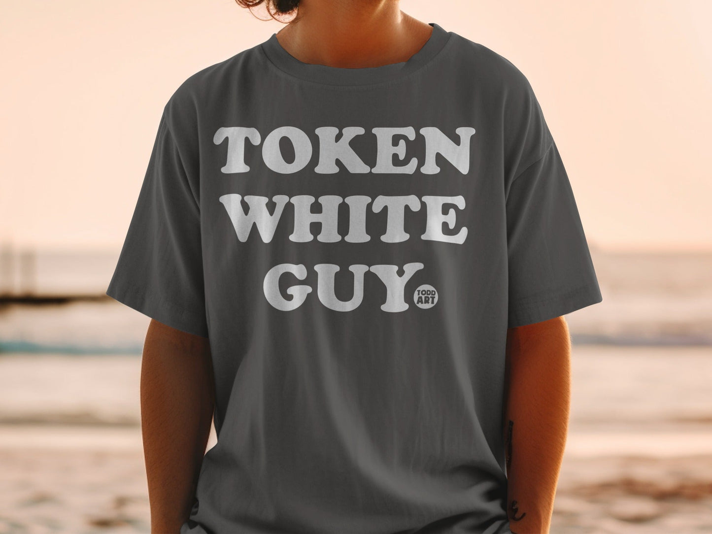 Token White Guy Todd Art T-Shirt Casual Wear Fashion Tee