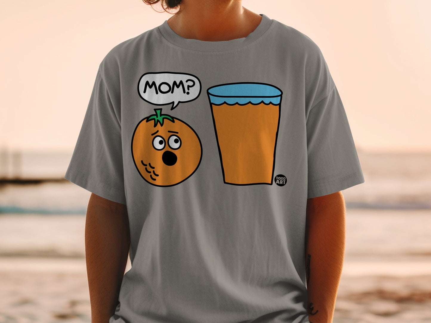 Funny Orange Fruit Mom Question Glass Juice product type