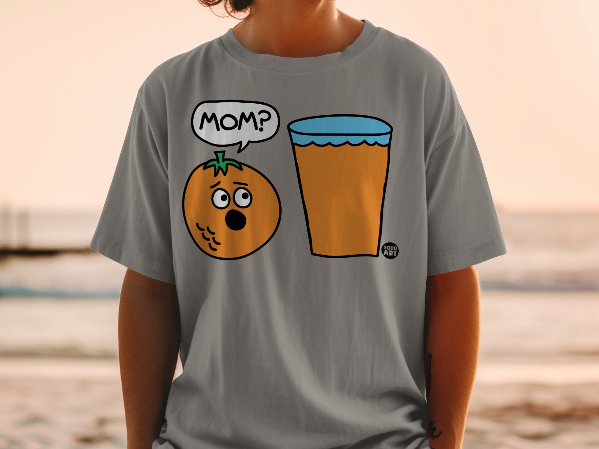 Funny Orange Fruit Mom Question Glass Juice product type