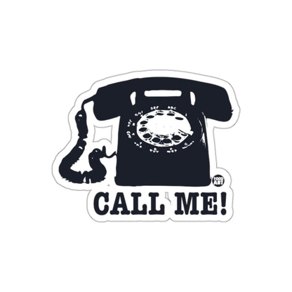 Call Me! Vintage Telephone Sticker Retro Style Design