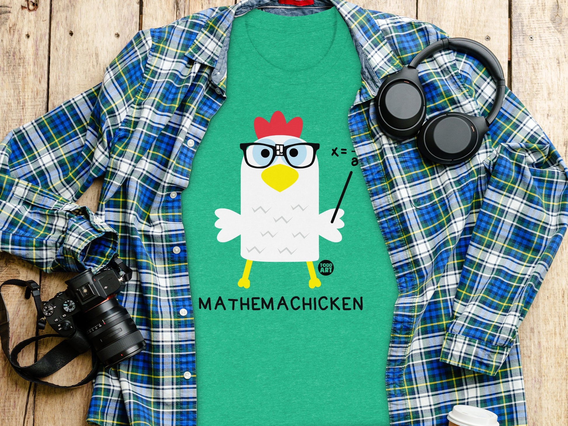 Mathemachicken X Equals Y Mathematics-themed Shirt