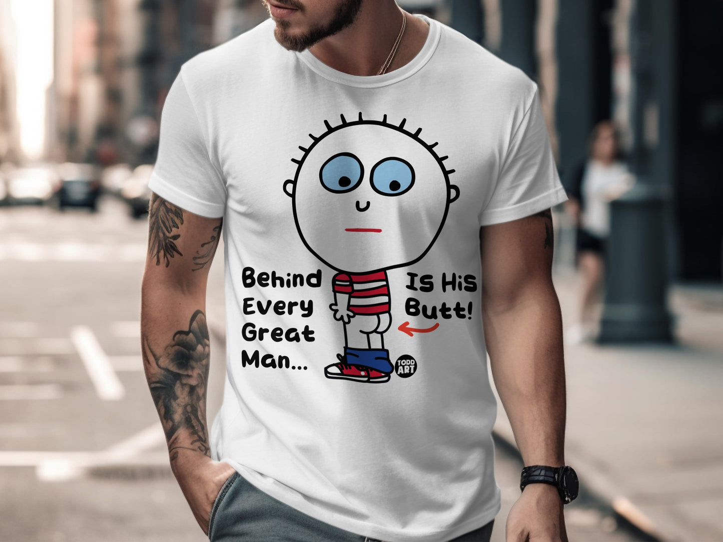Funny Cartoon Character Graphic T-Shirt for Men