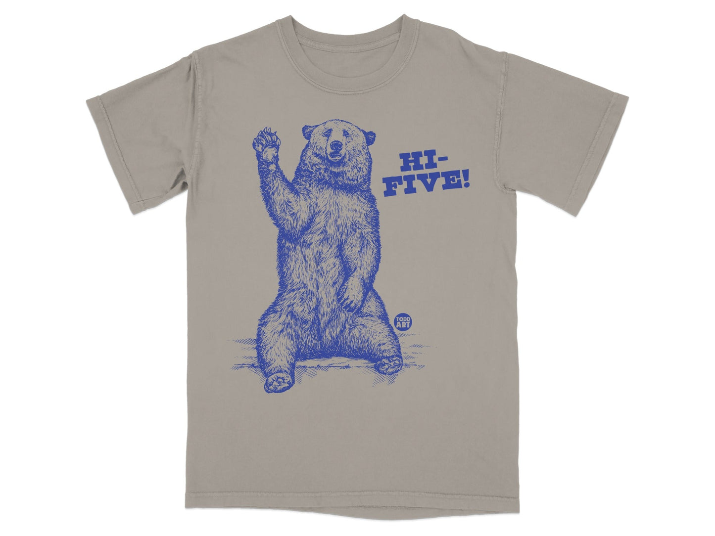 Hi-Five Bear Graphic T-Shirt Fun Animal Tee