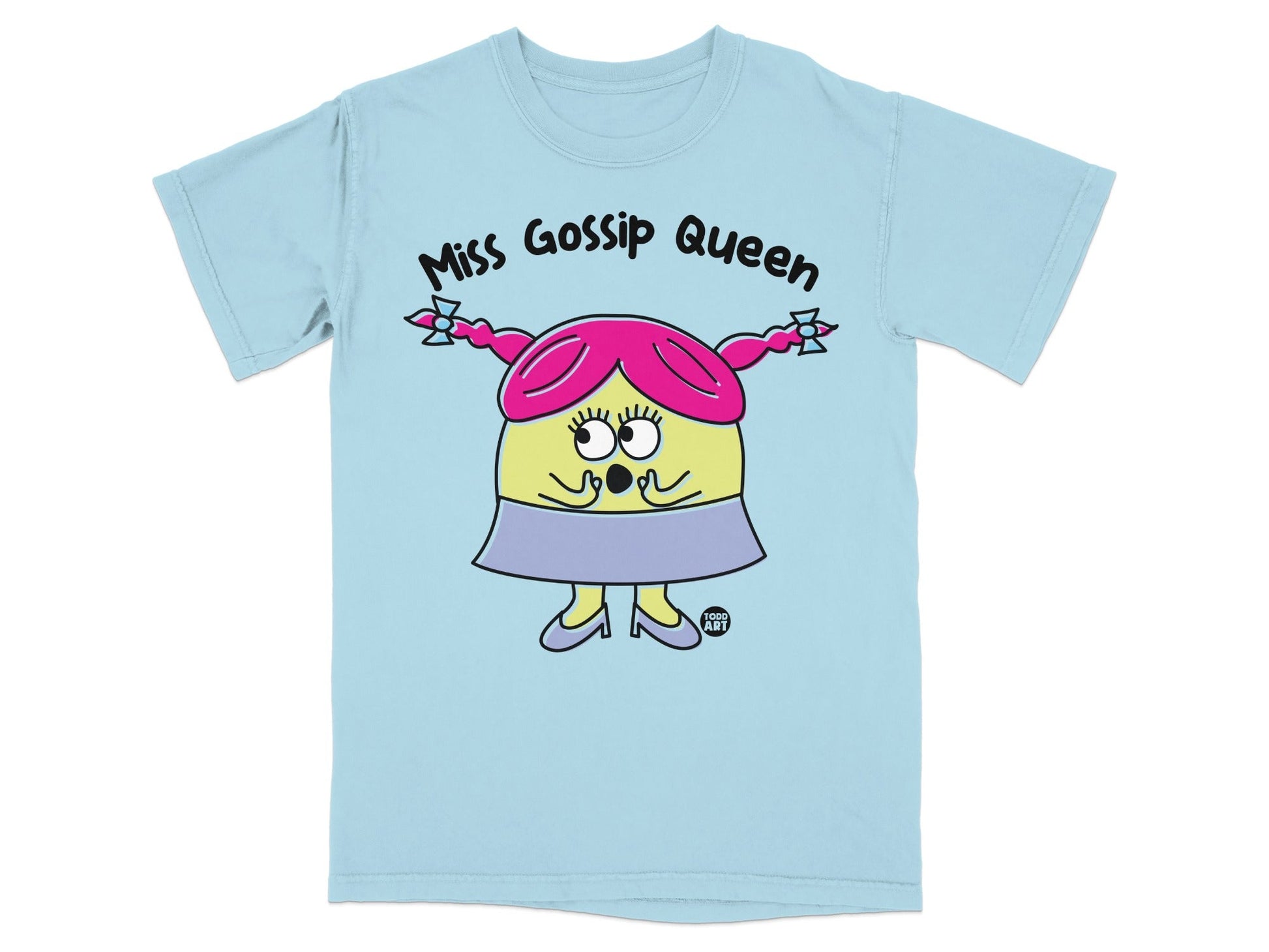 Miss Gossip Queen Fun and Quirky Graphic T-Shirt