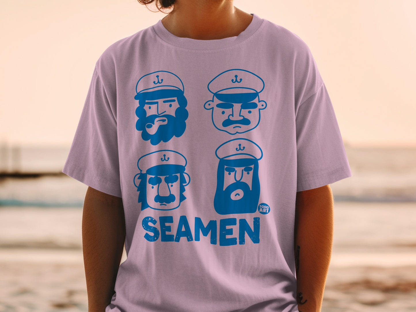 SEAMEN TODD ART four captain heads lilac color product type