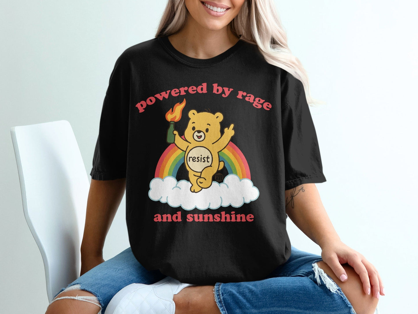 Powered by Rage and Sunshine Resist Bear Shirt