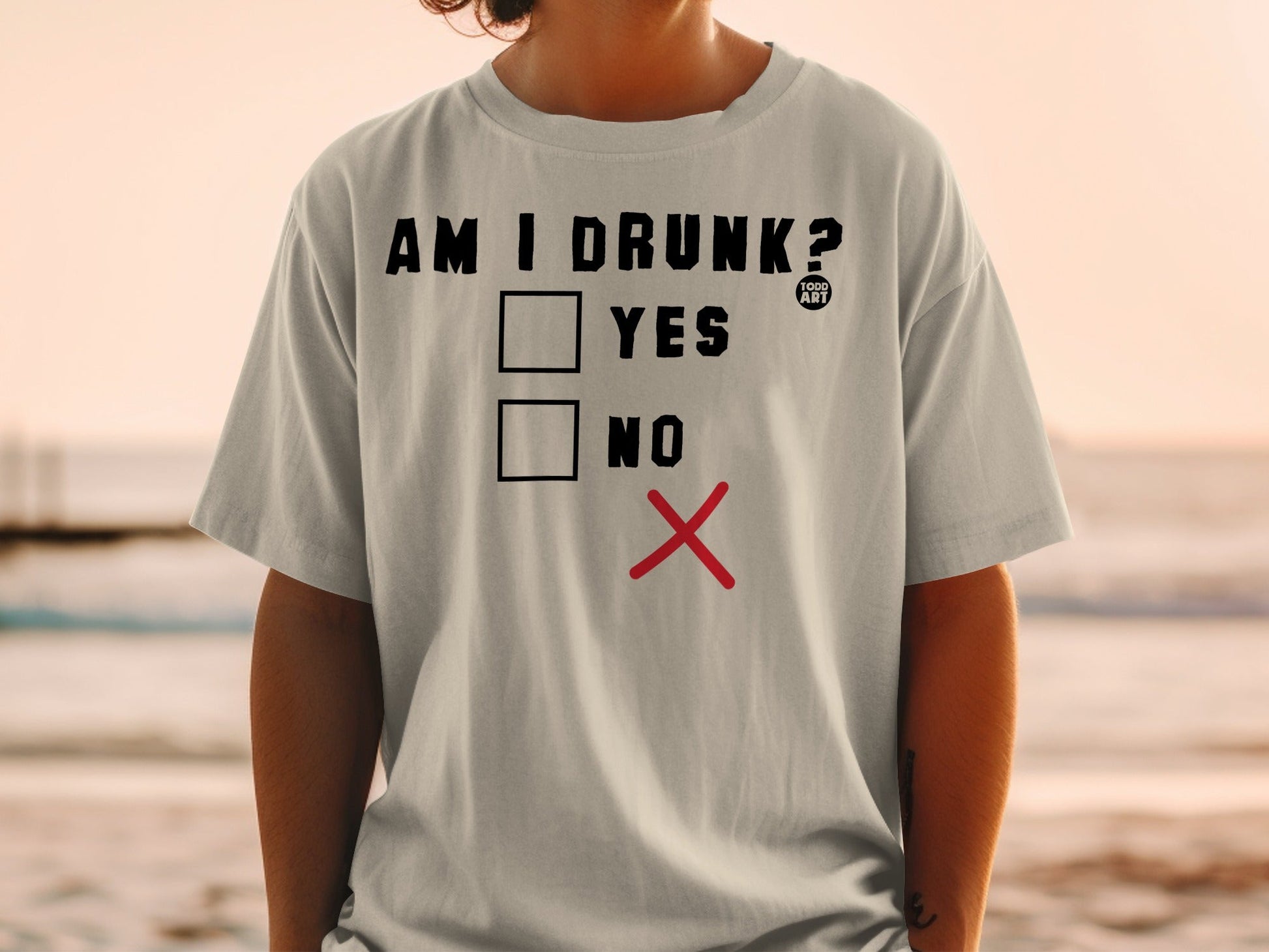Am I Drunk Yes No Funny Checkmark Graphic T-Shirt