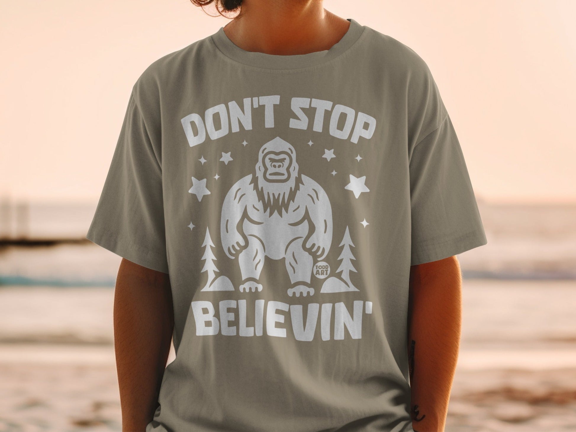 Don't Stop Believin' Bigfoot Sasquatch T-shirt