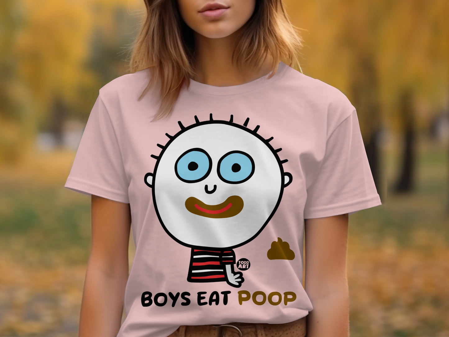 Boys Eat Poop Graphic T-Shirt Fun Design