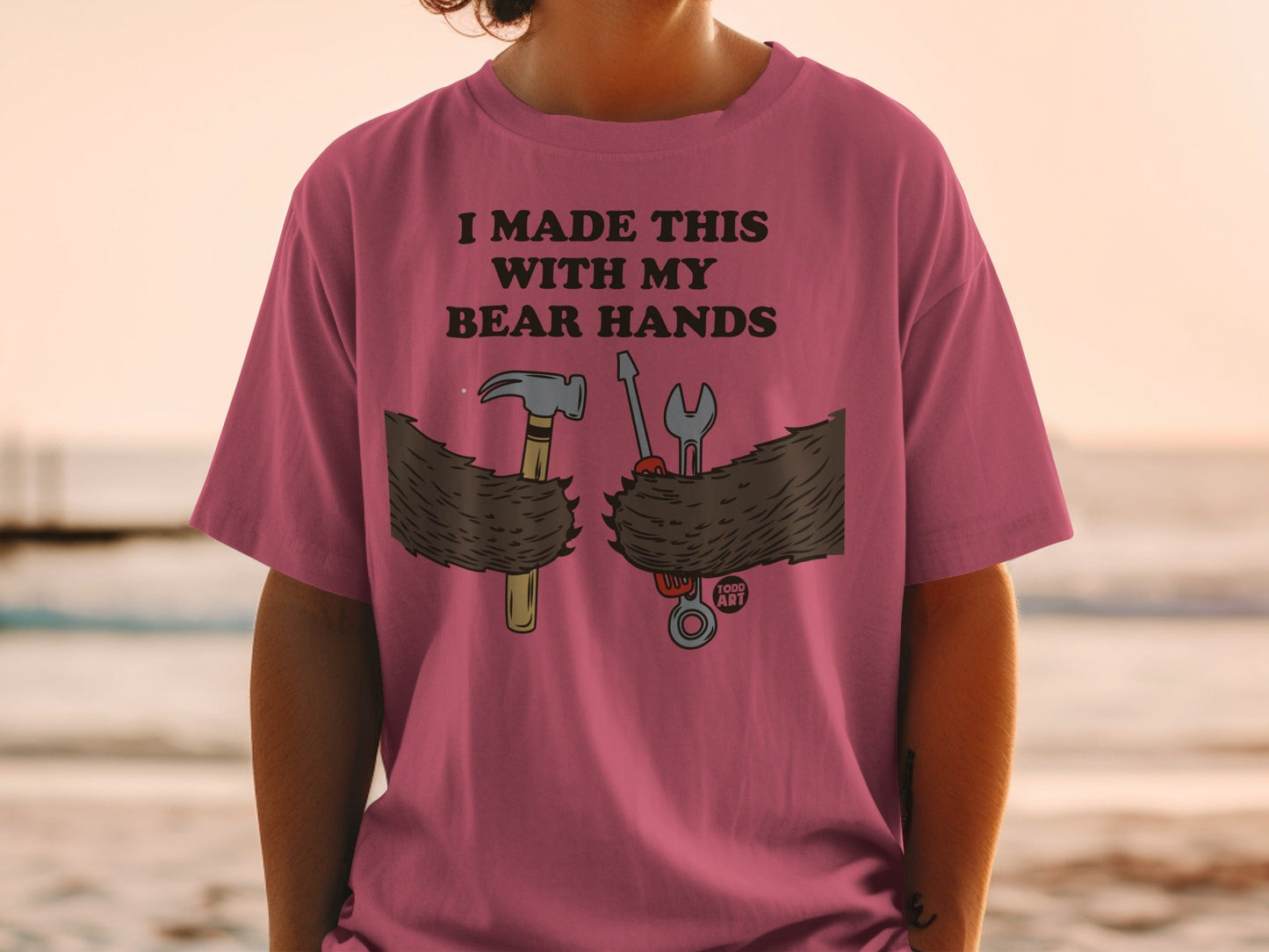 I Made This With My Bear Hands Graphic Tee Shirt