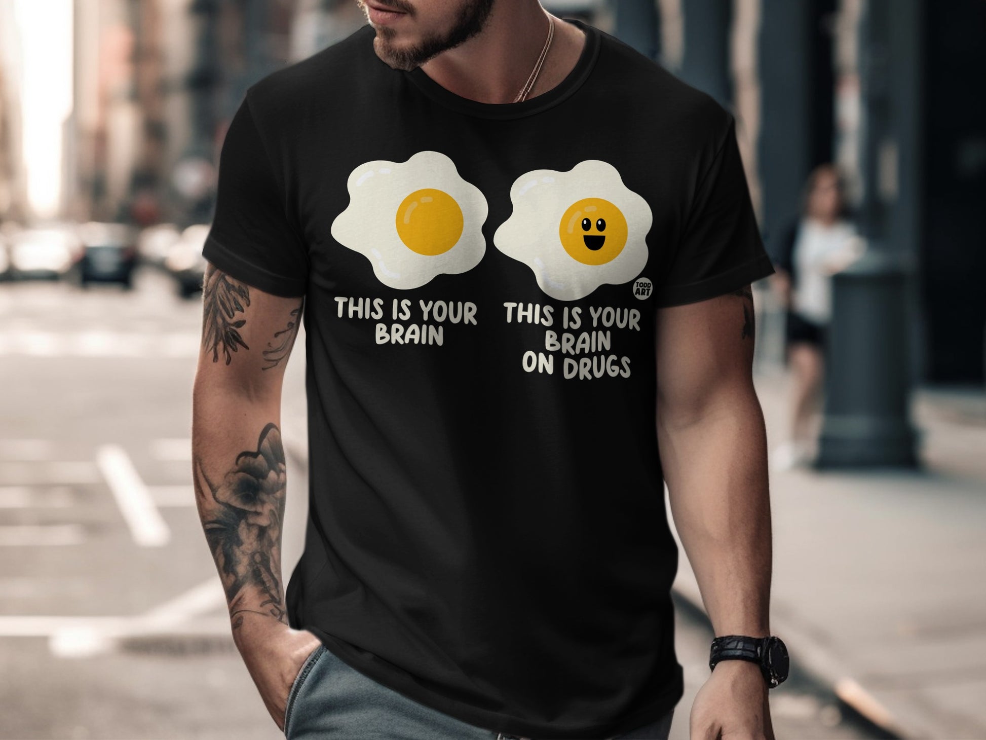 This Is Your Brain On Drugs Funny Graphic T-shirt