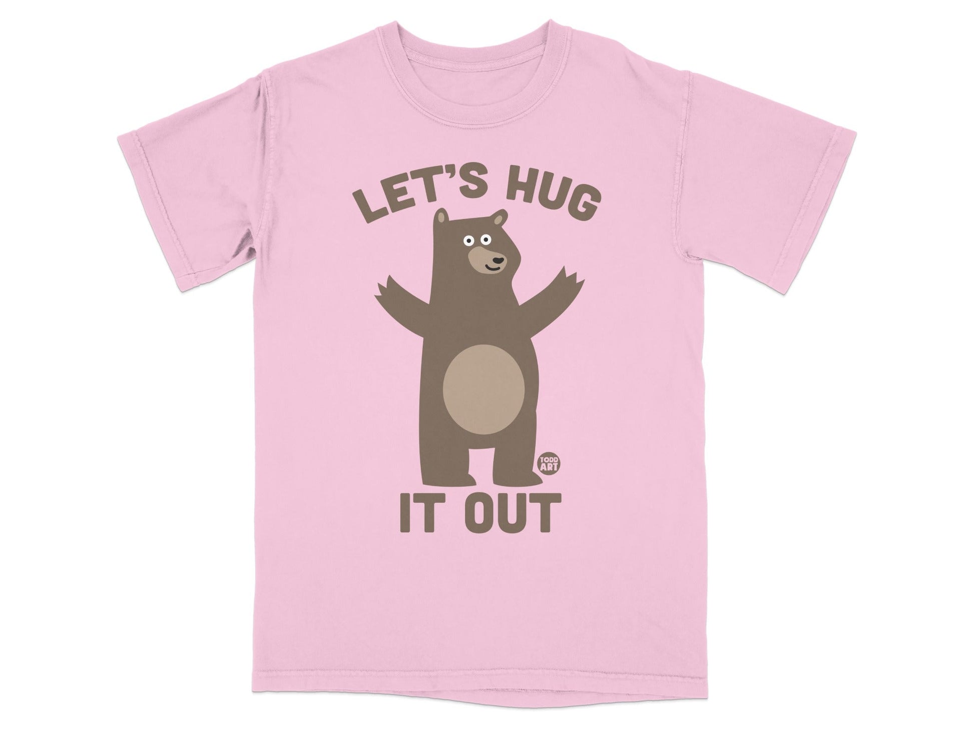 Let's Hug It Out Bear T-Shirt Cartoon Design for Kids