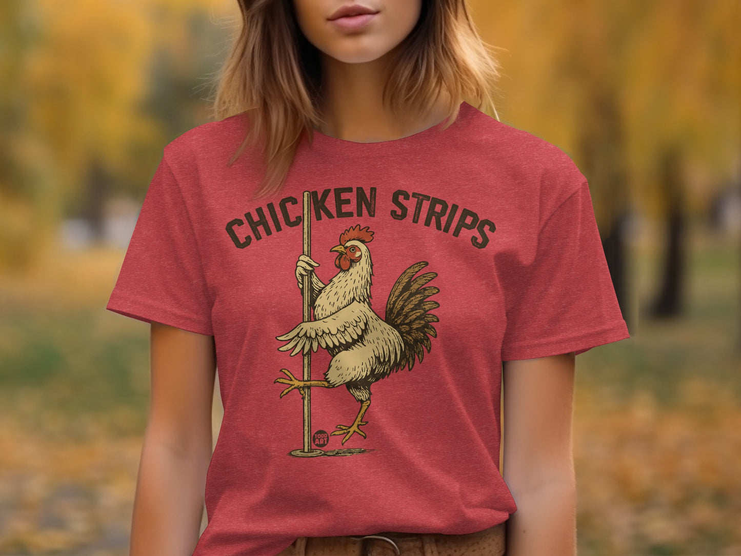 Chicken Strips Graphic Tee Shirt for Casual Wear