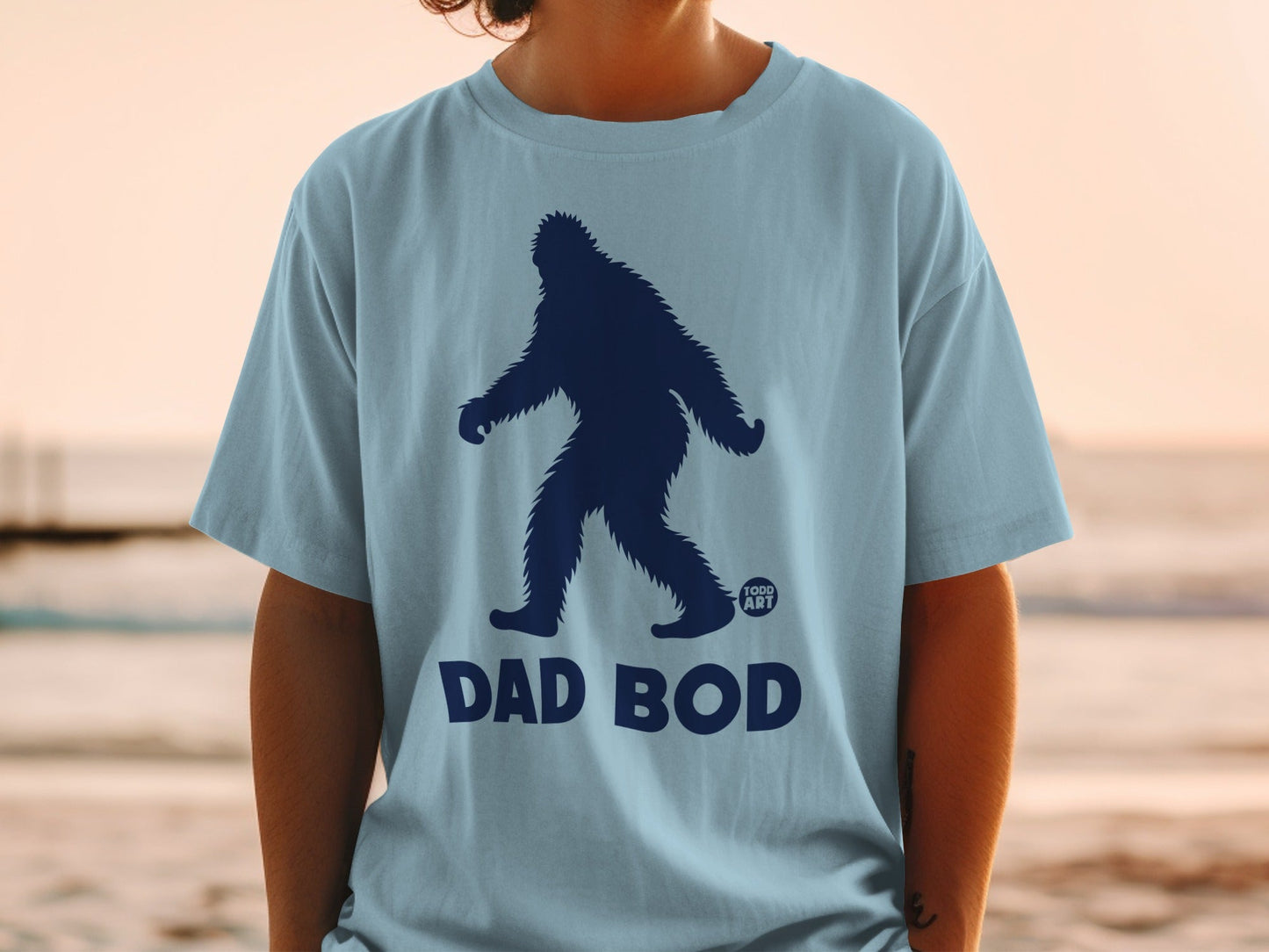 Funny Bigfoot Dad Bod Graphic Tee for Casual Wear