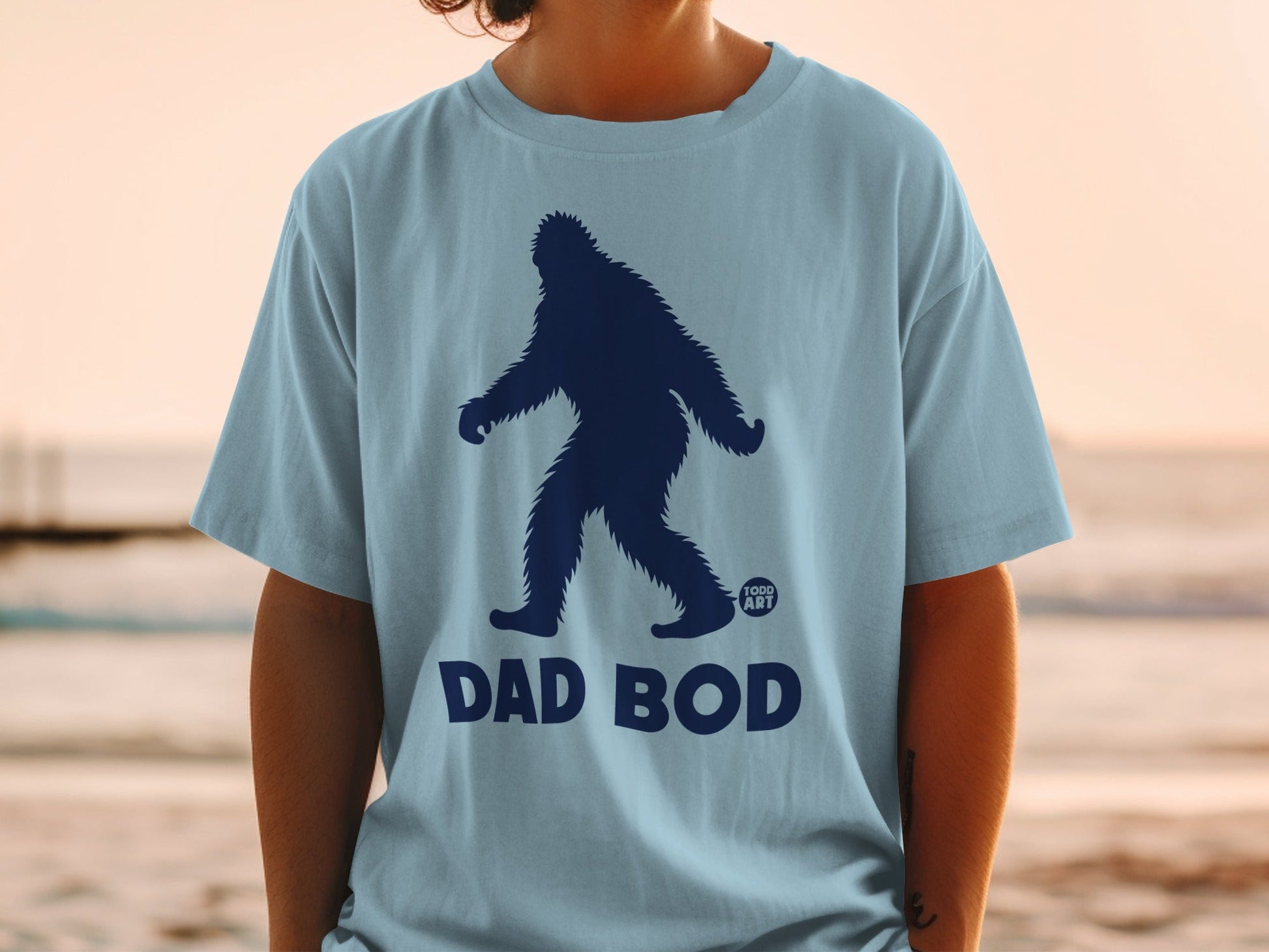 Funny Bigfoot Dad Bod Graphic Tee for Casual Wear