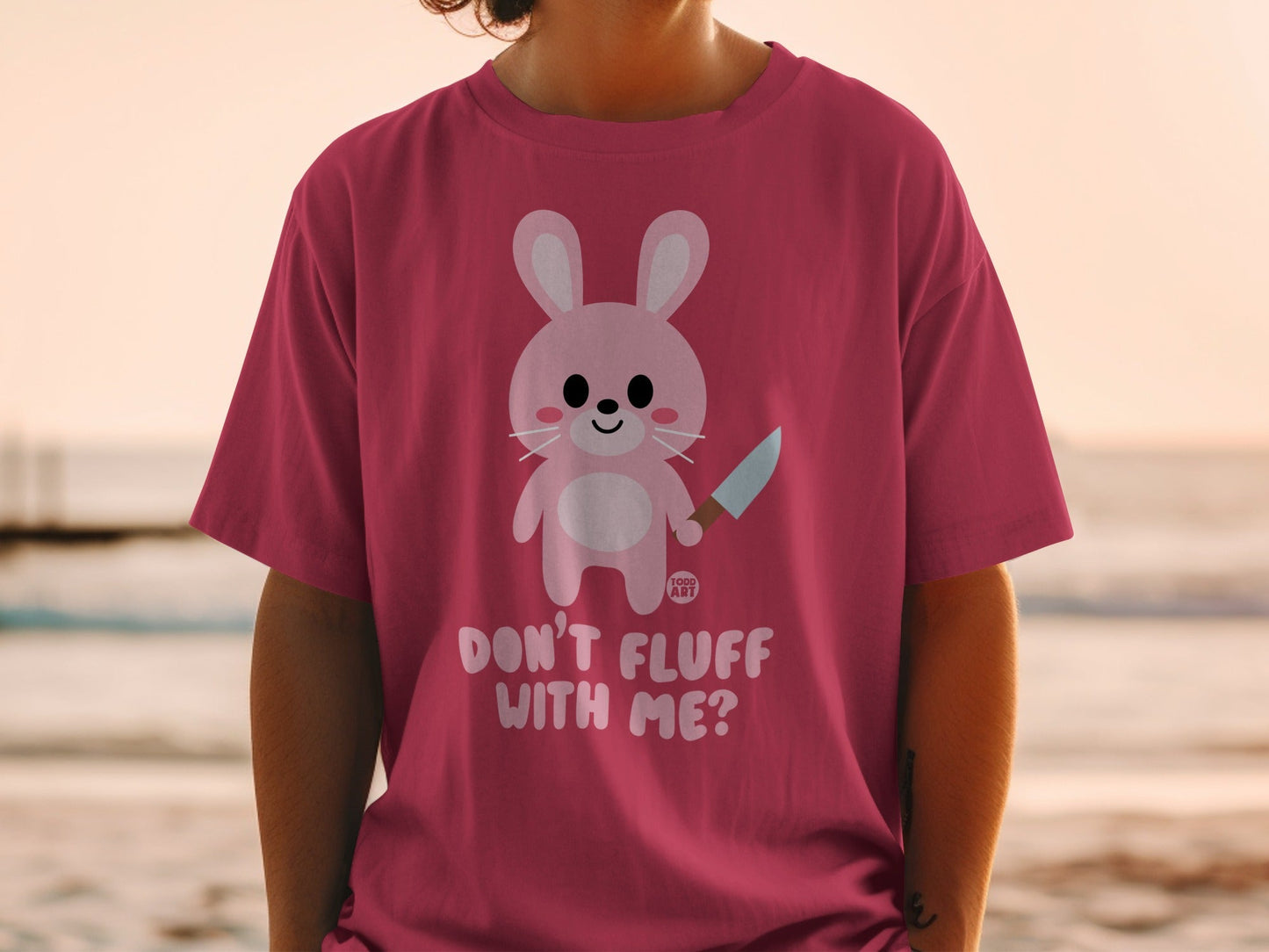Don't Fluff With Me Bunny Graphic T-Shirt