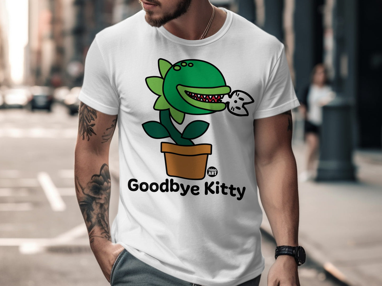 Goodbye Kitty Graphic T-Shirt Unique Design