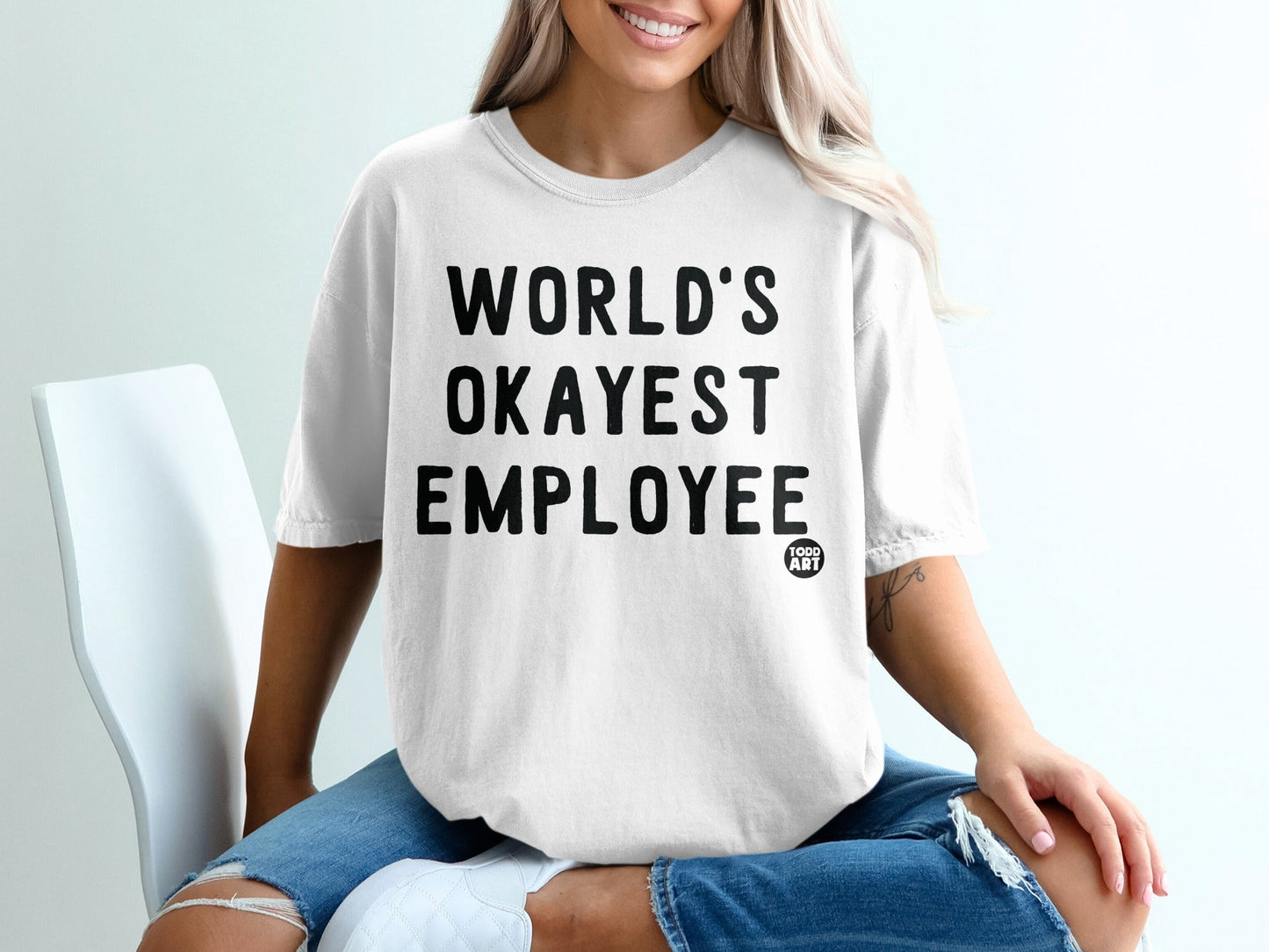 World's Okayest Employee Shirt Funny Employee Gift