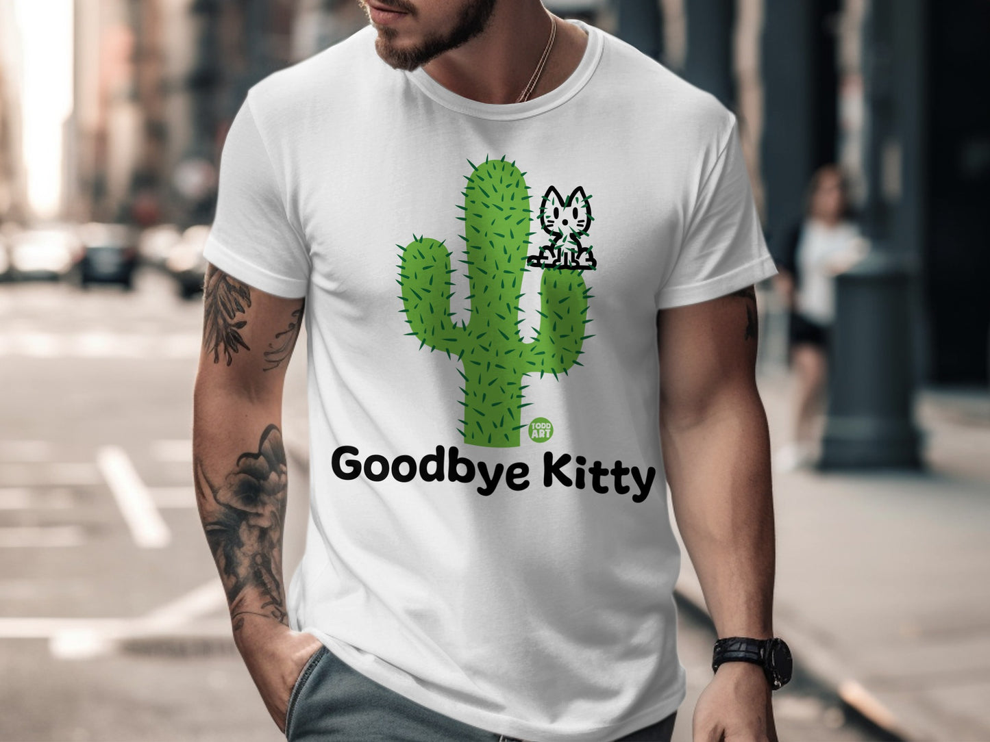 Goodbye Kitty Unique Graphic Tee Shirt