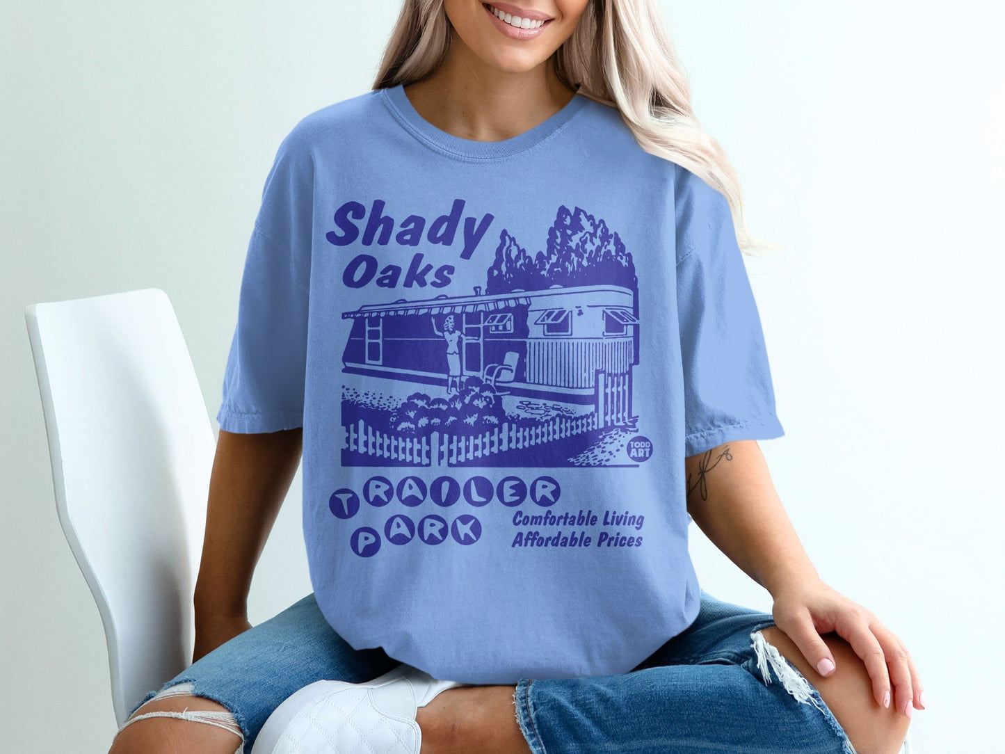 Shady Oaks Trailer Park comfortabale living affordable prices graphic tee.