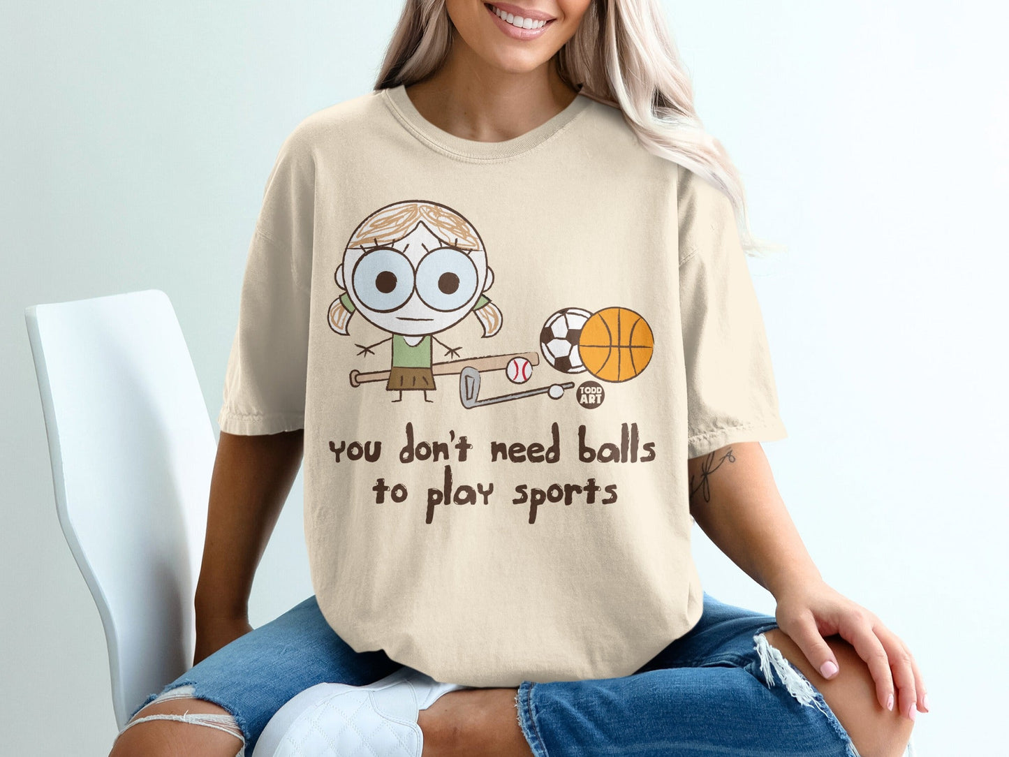 You Don't Need Balls to Play Sports Graphic Tee