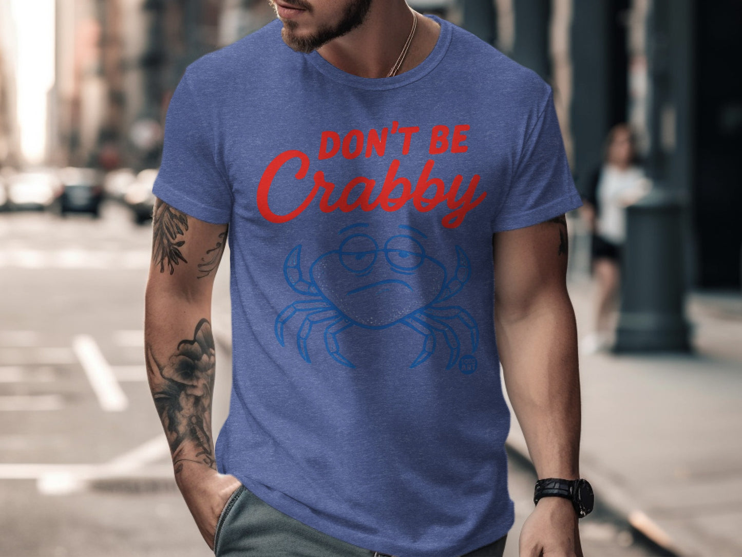 Don't Be Crabby Graphic Tee Funny T-Shirt Design