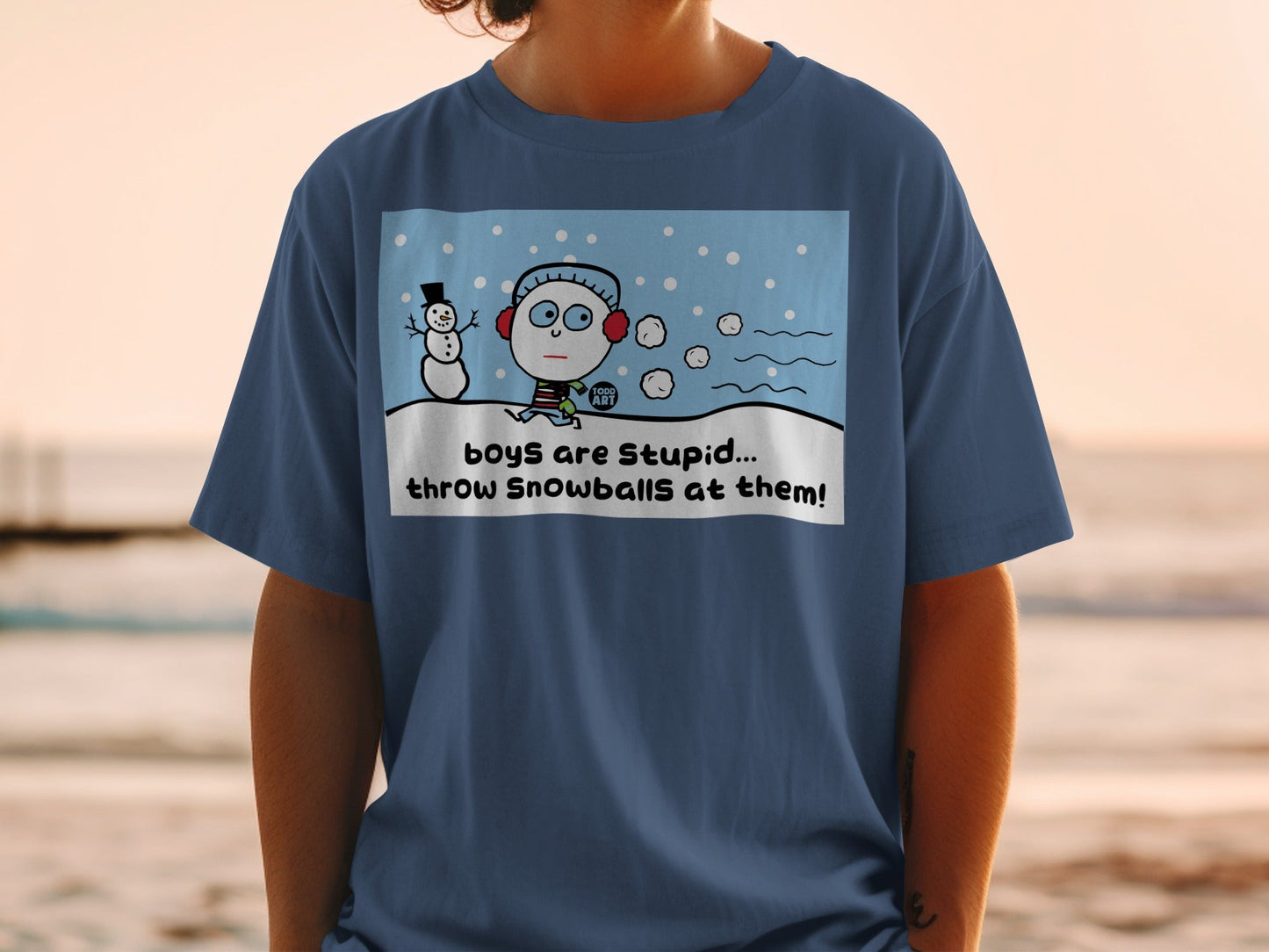 Boys Are Stupid Throw Snowballs at Them Shirt