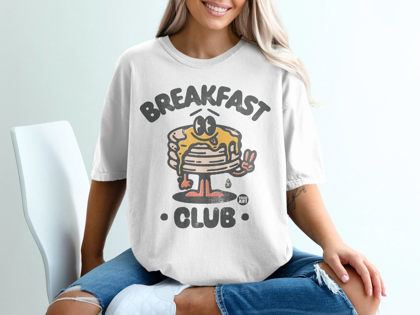 Breakfast Club Retro Pancake Graphic T-Shirt