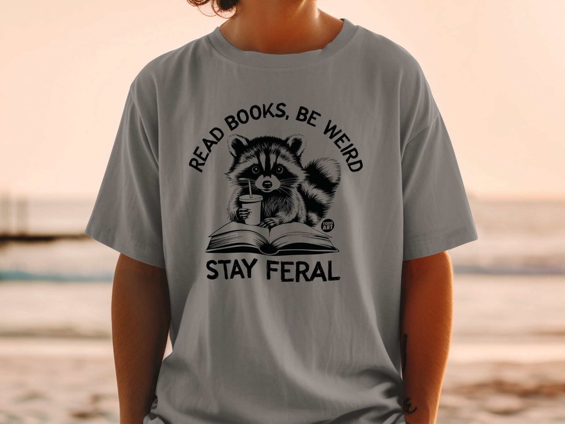 Read Books Be Weird Stay Feral Graphic Tee
