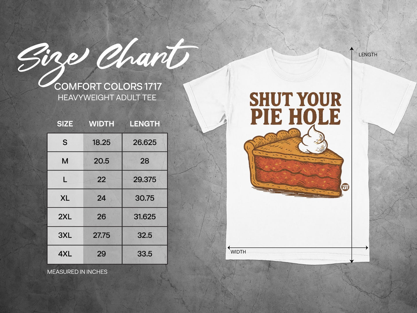 Shut Your Pie Hole Graphic Heavyweight Adult Tee