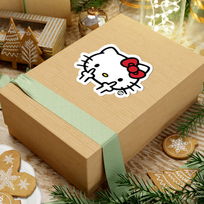 Cute Kitten with Bow Todd Art Sticker