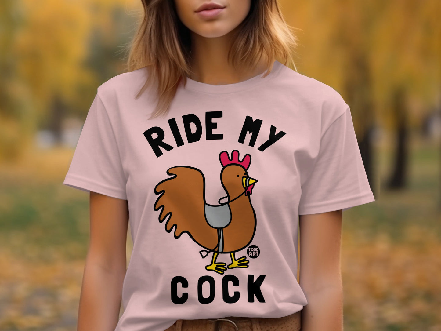 Ride My Cock Funny Graphic T-Shirt for Adults
