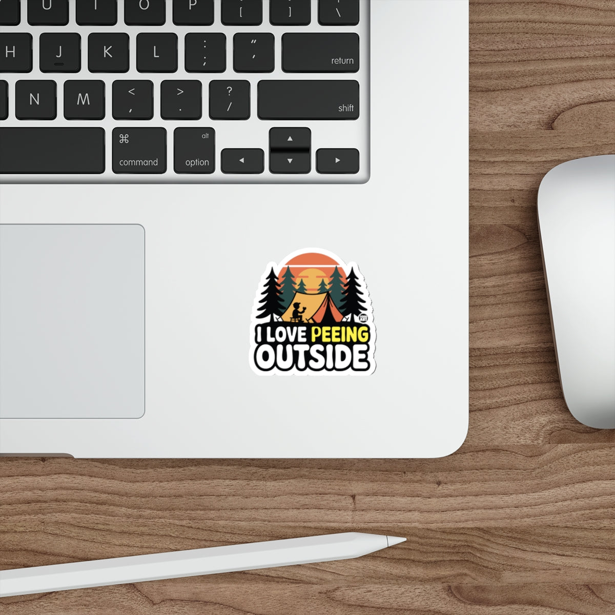 Camping In Nature I Love Peeing Outside Humor sticker