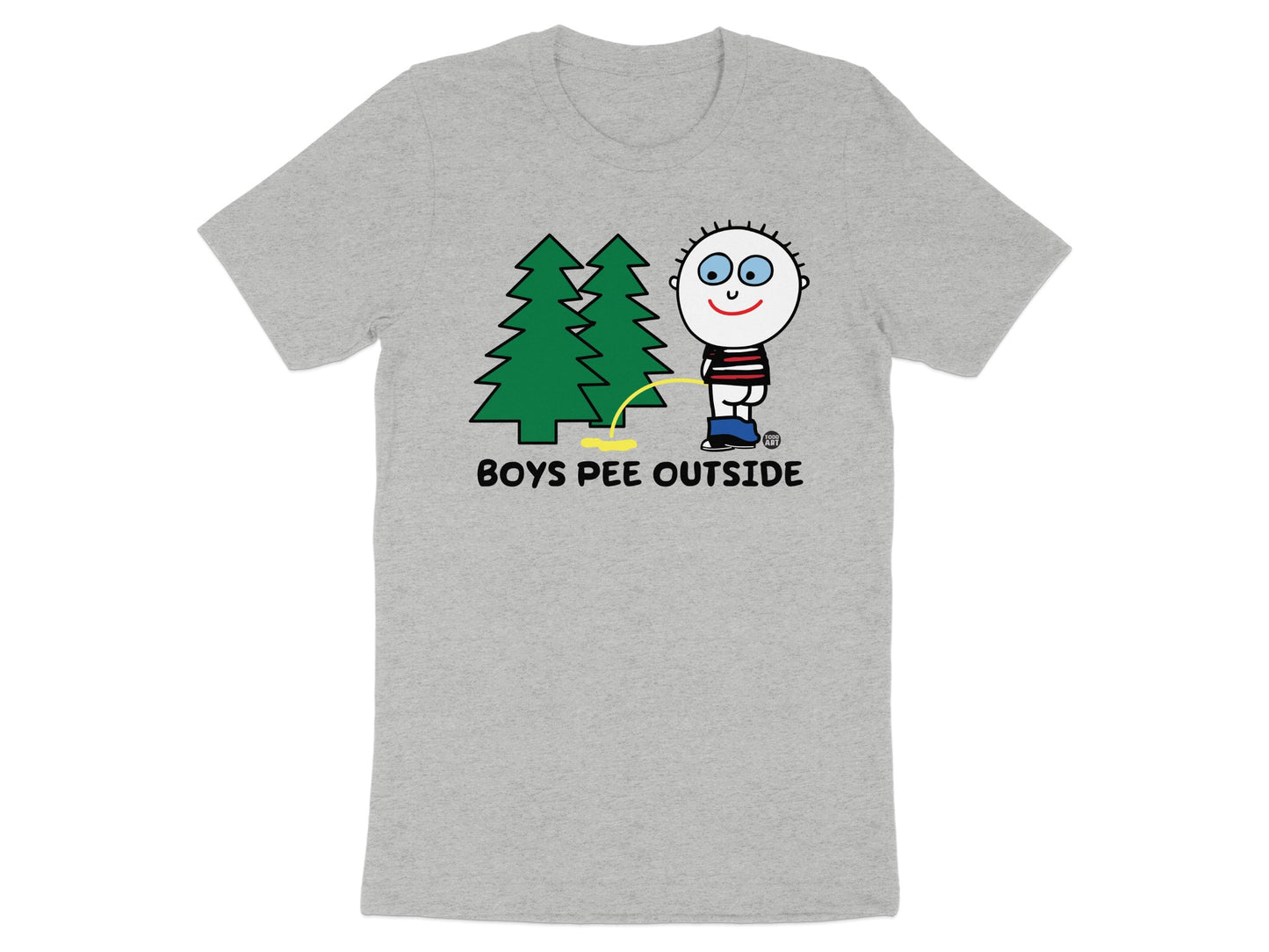 Boys Pee Outside Graphic Tee for Outdoor Fun