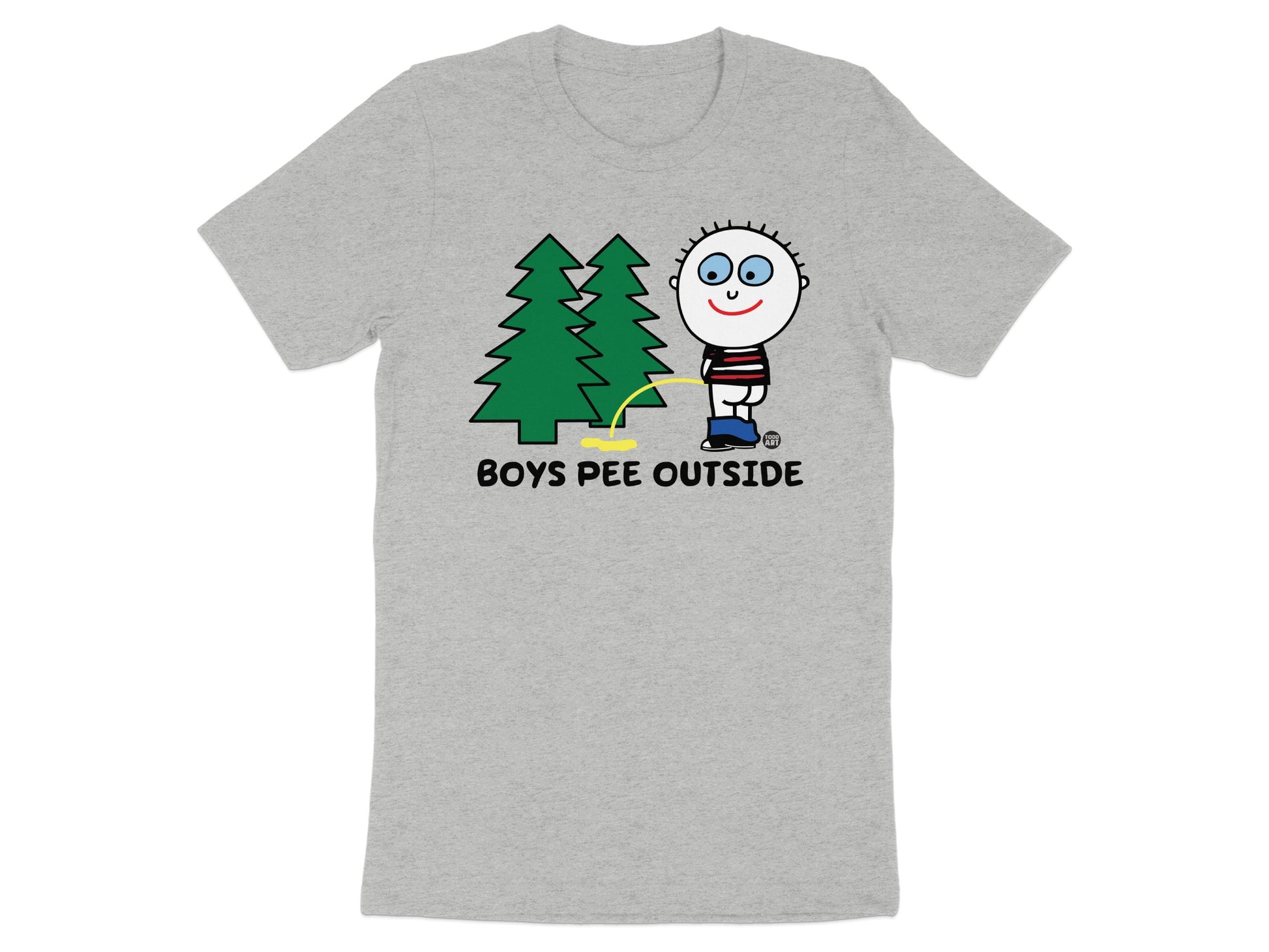 Boys Pee Outside Graphic Tee for Outdoor Fun