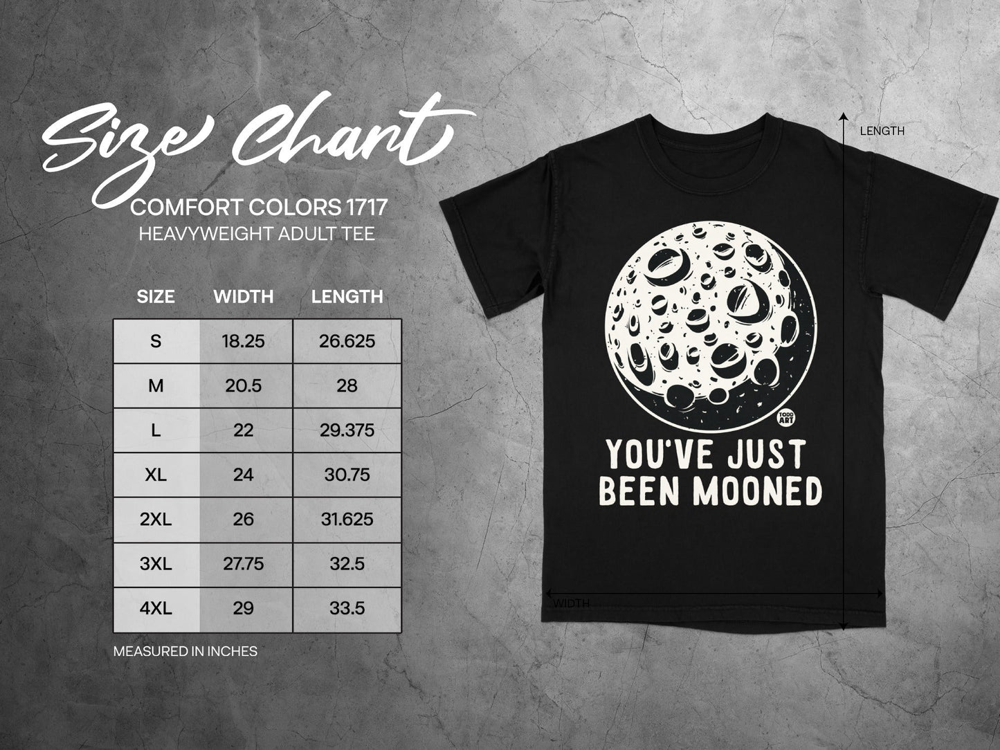You've Just Been Mooned Graphic Heavyweight Adult Tee