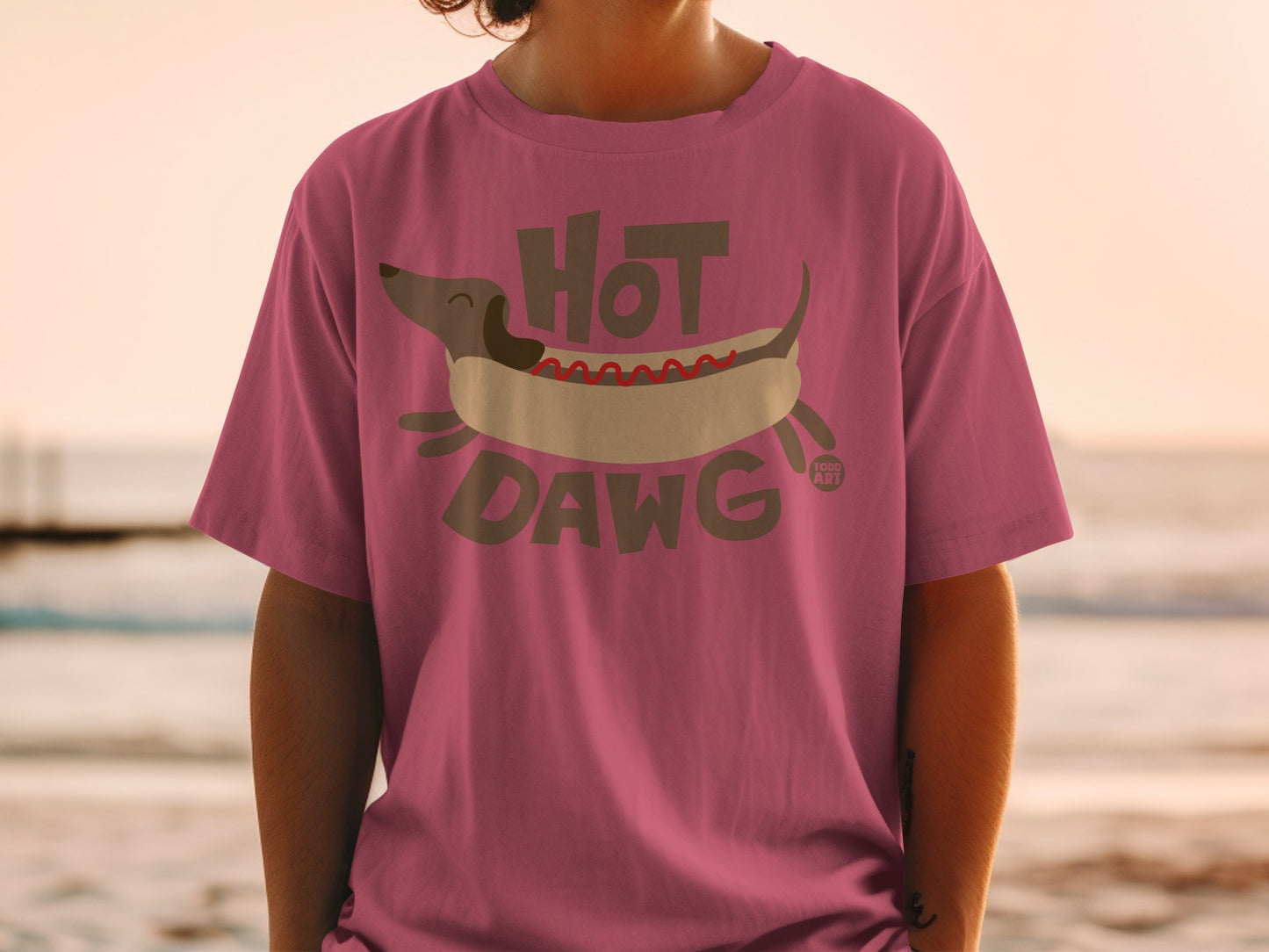 Hot Dawg Funny Dog Graphic Tee Shirt Product