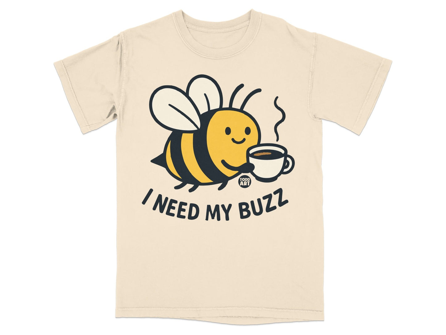 I Need My Buzz Coffee Lover Bee Graphic T-Shirt