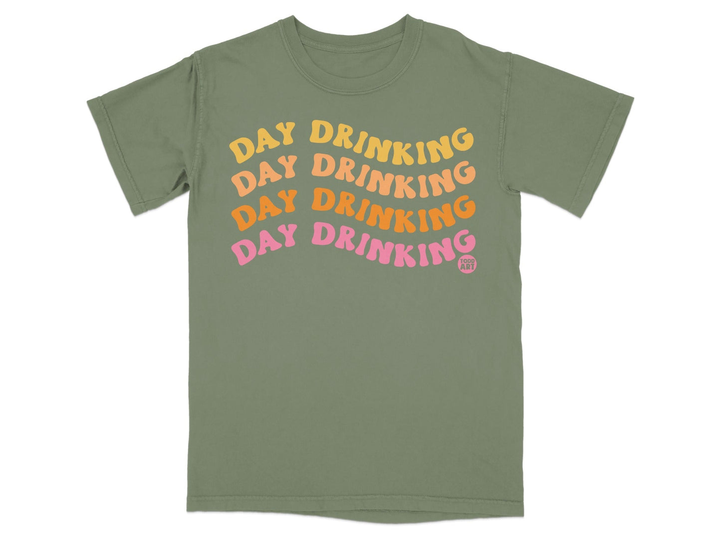 Day Drinking Retro Design Graphic T-Shirt