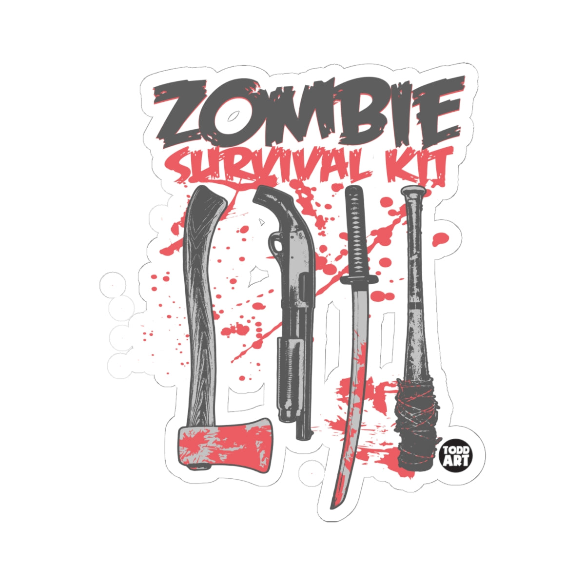 Zombie Survival KitTodd Art Sticker
