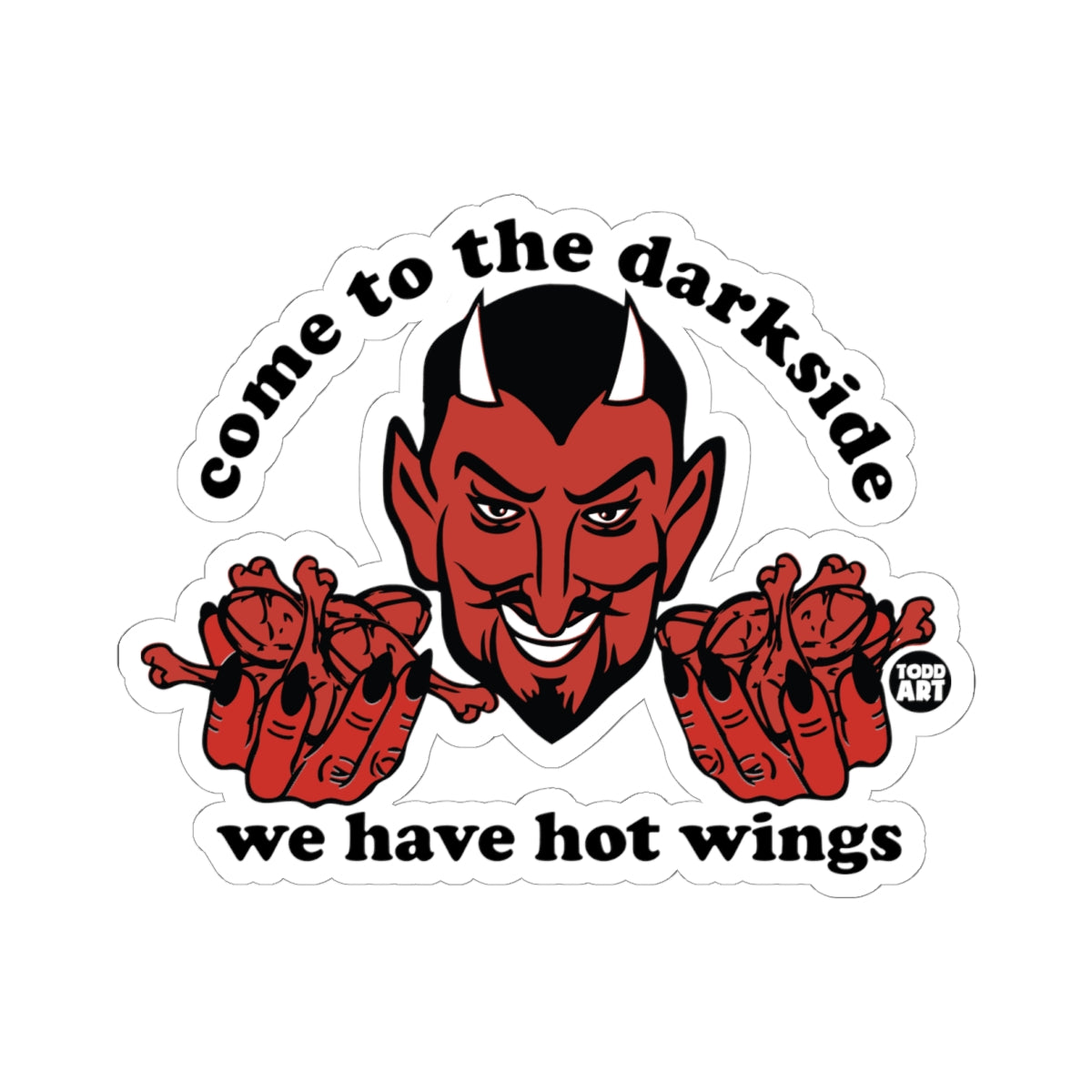 Hot WingsTodd Art Sticker