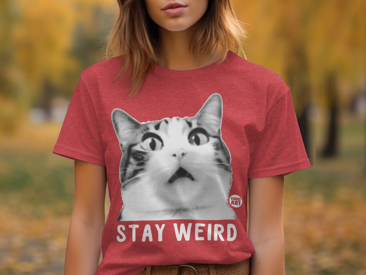 Stay Weird Cute Cat Graphic Printed Toddler T-shirt