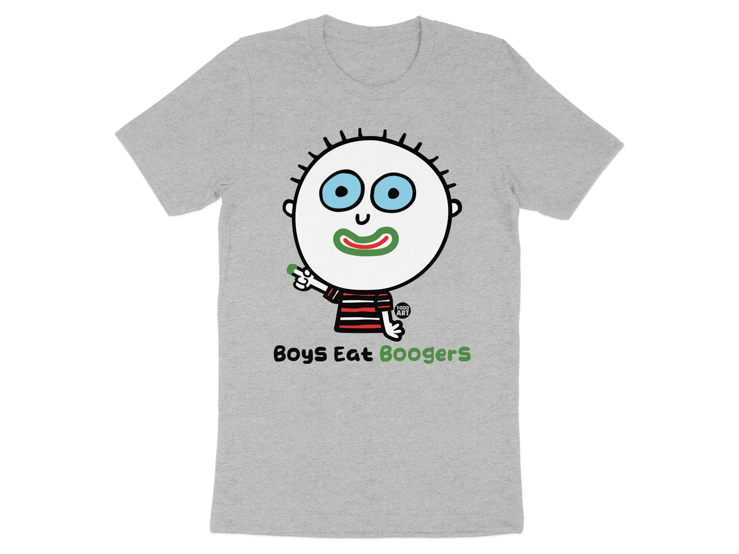 Boys Eat Boogers Funny Cartoon Character Shirt
