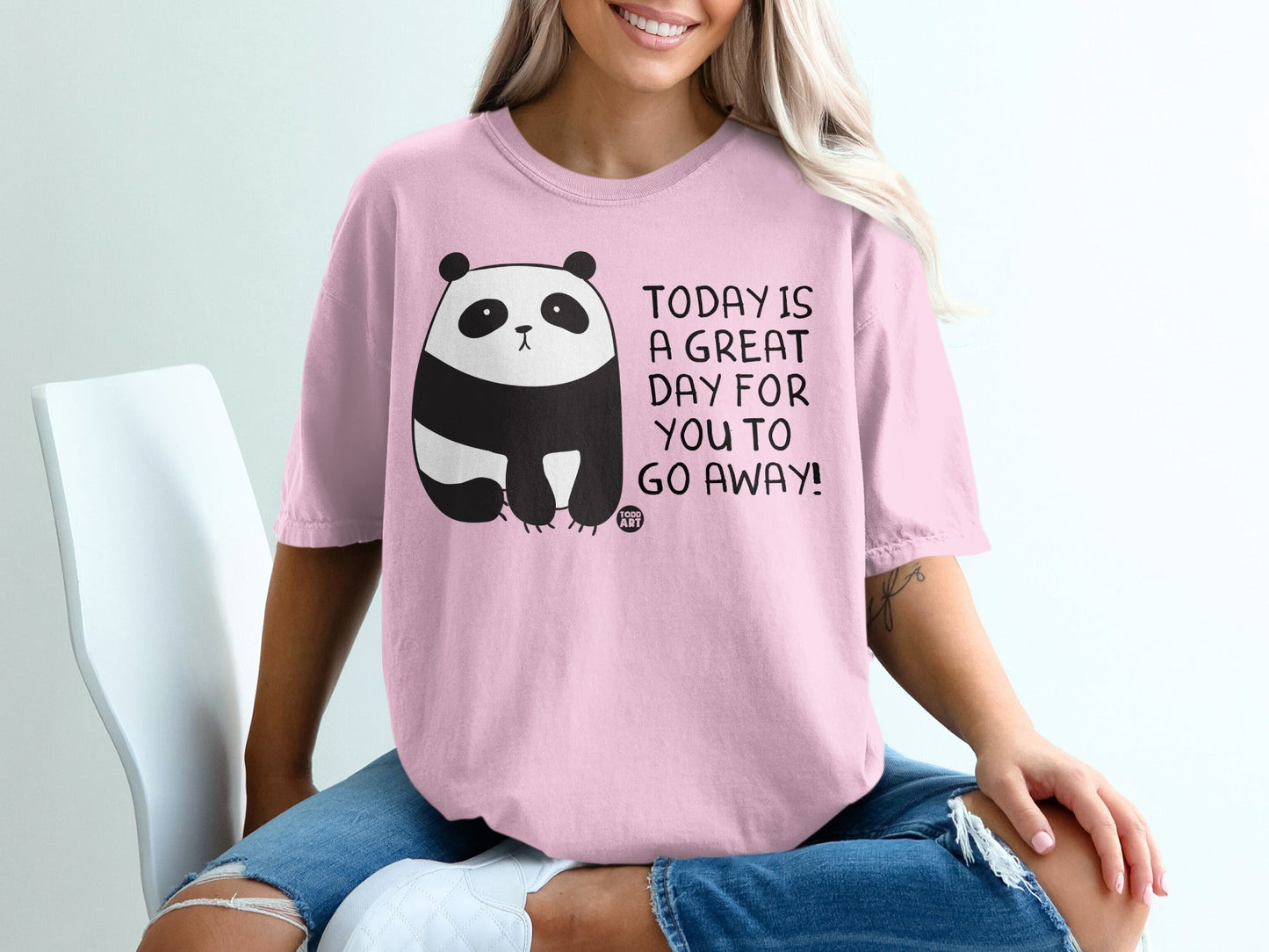 Funny Panda Graphic Shirt Today Is A Great Day Top