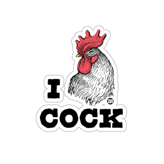 I Cock Bold Chicken Lover Decal Sticker