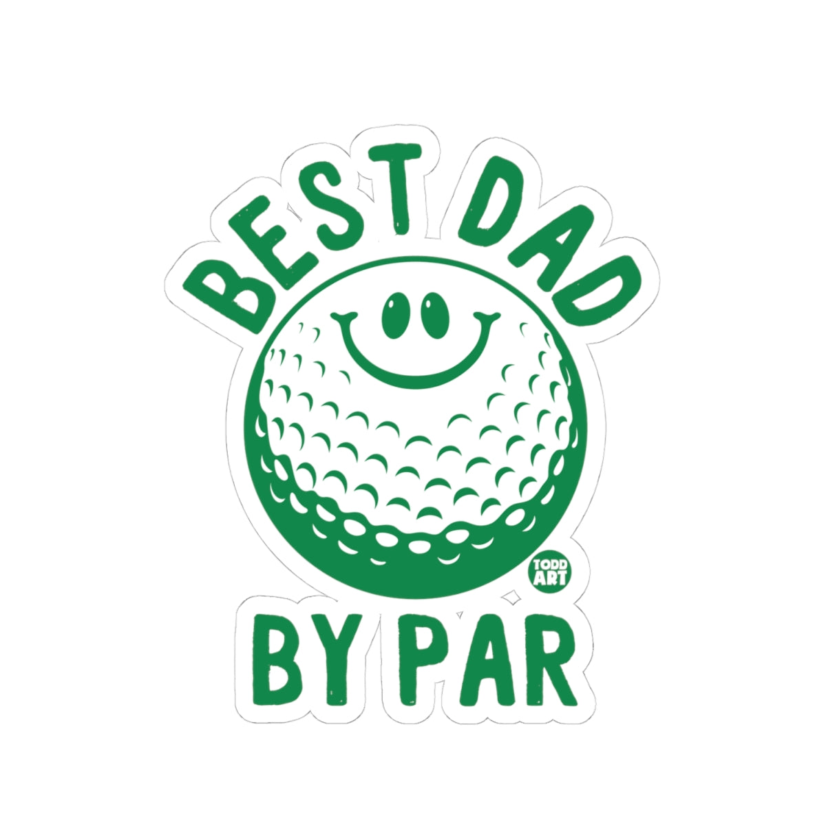 Golfing DadTodd Art Sticker