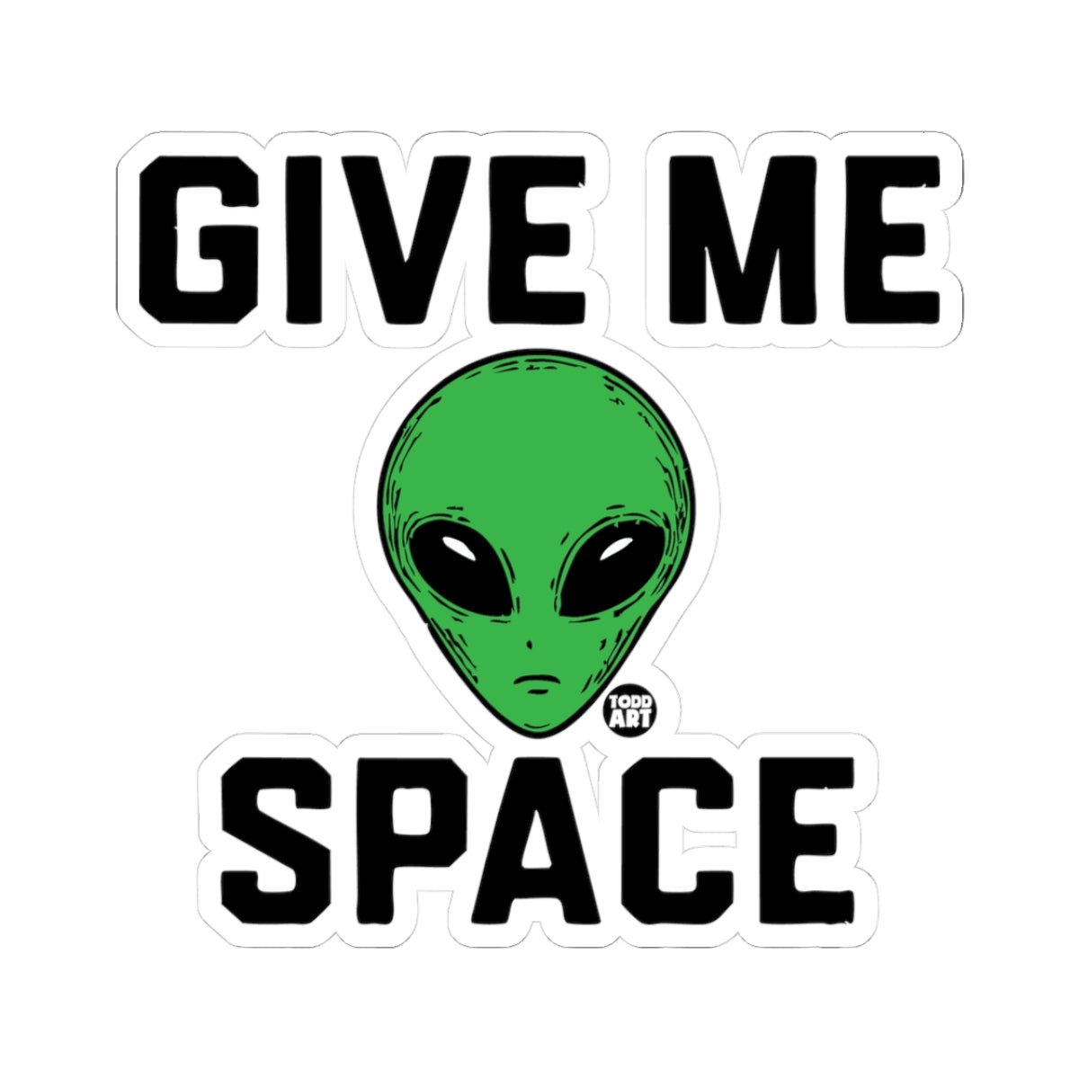 Extraterrestrial VisitorTodd Art Sticker