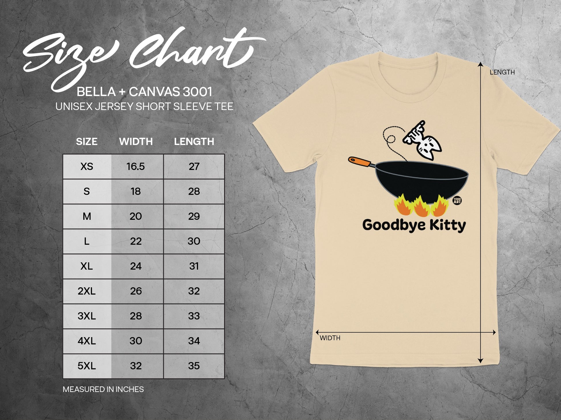 Funny Goodbye Kitty Frying Pan Graphic Tee