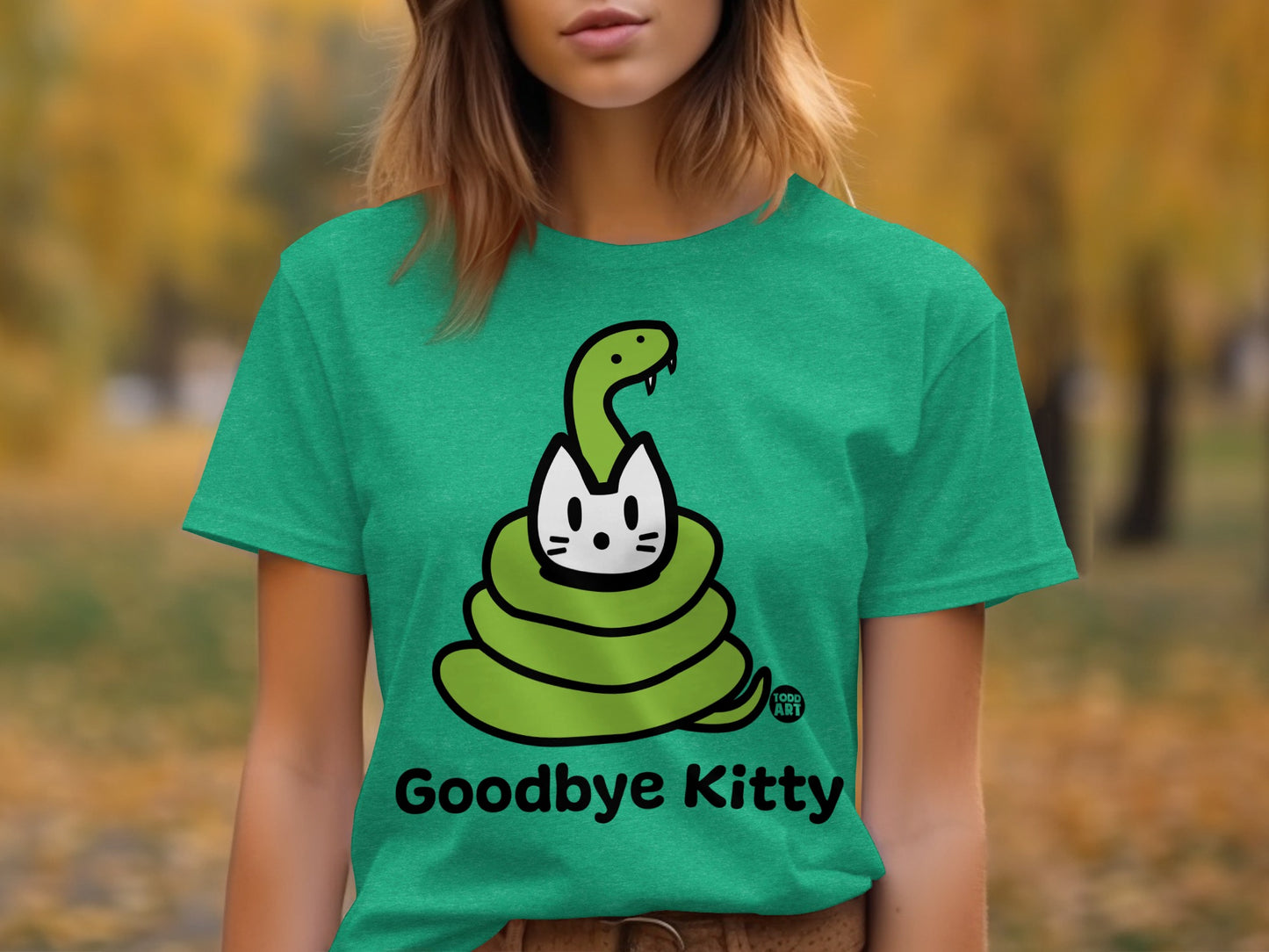 Goodbye Kitty Snake Themed Shirt for Cat Lovers