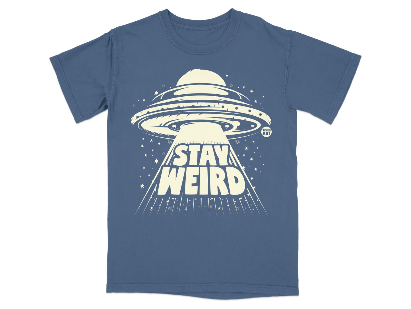 Stay Weird UFO Graphic T-shirt for Sci-Fi Fans